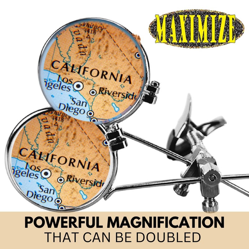 Maximize Hawk MG921D Clip-On Double Lens Loupe, 3.3x 24mm - Image 5